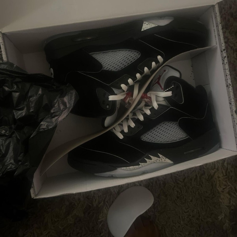Jordan Black and White High-Top Sneakers